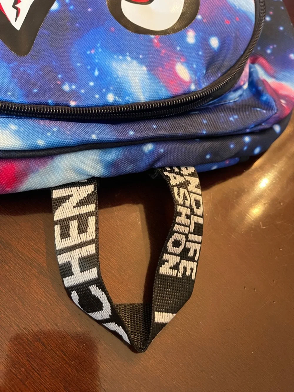 Shark Mouth Backpack Galaxy Print School Bag with Teeth Design USB port nwt